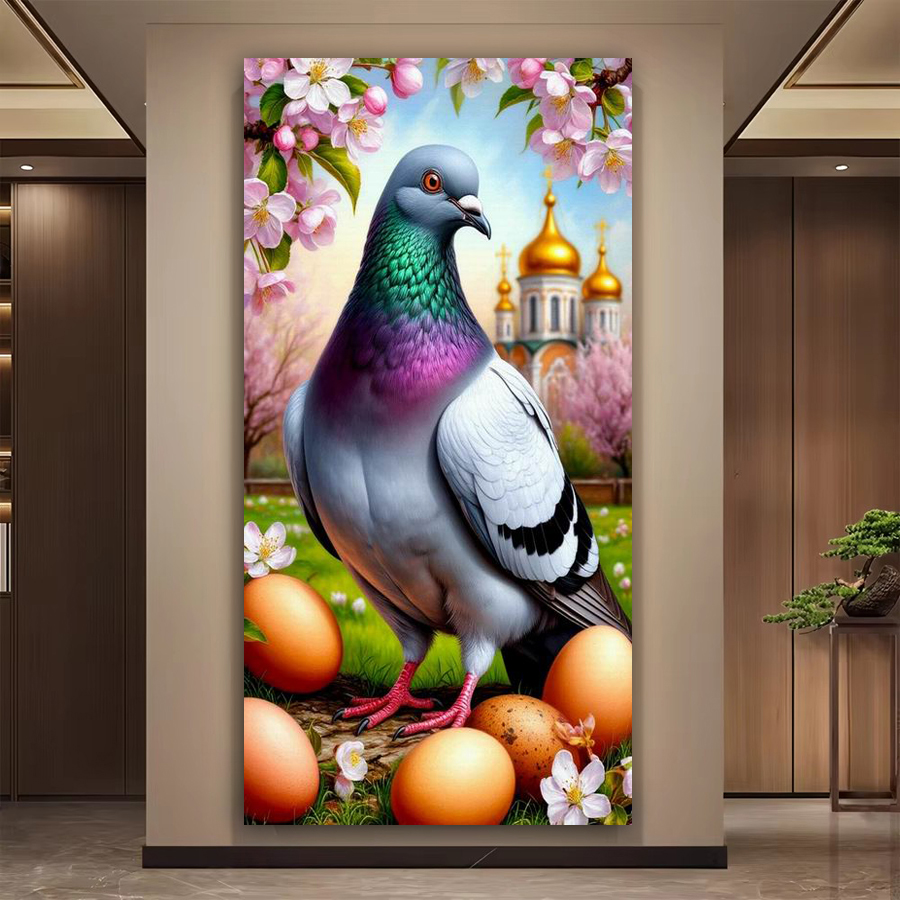Embroidery Egg - Castle Pigeon Egg Large Size Diy
