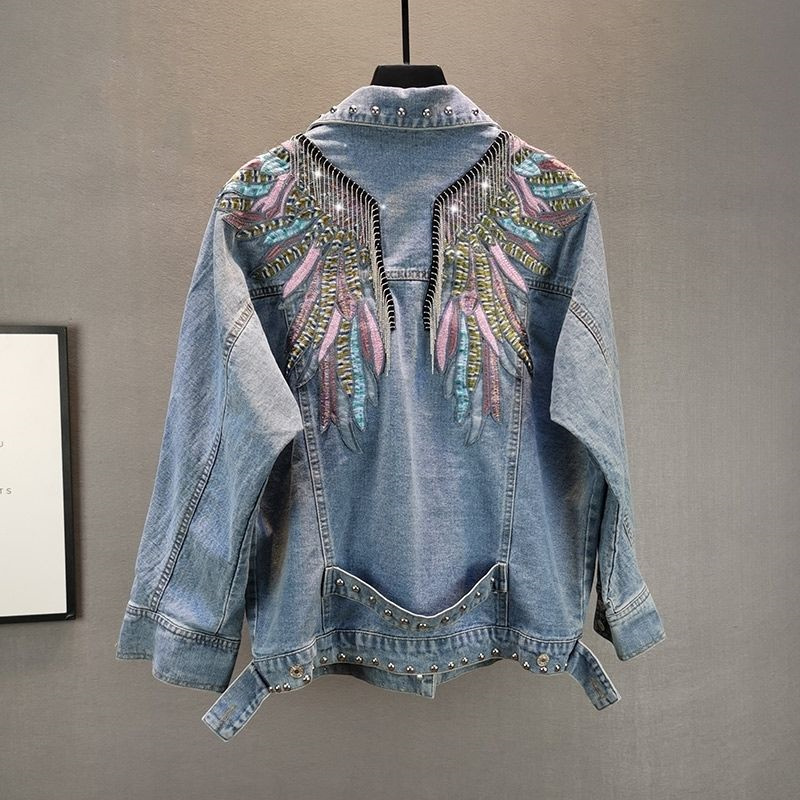 Embroidery Jacket Jeans - 2022 Mới AutumnFashion Đinh Tán Người