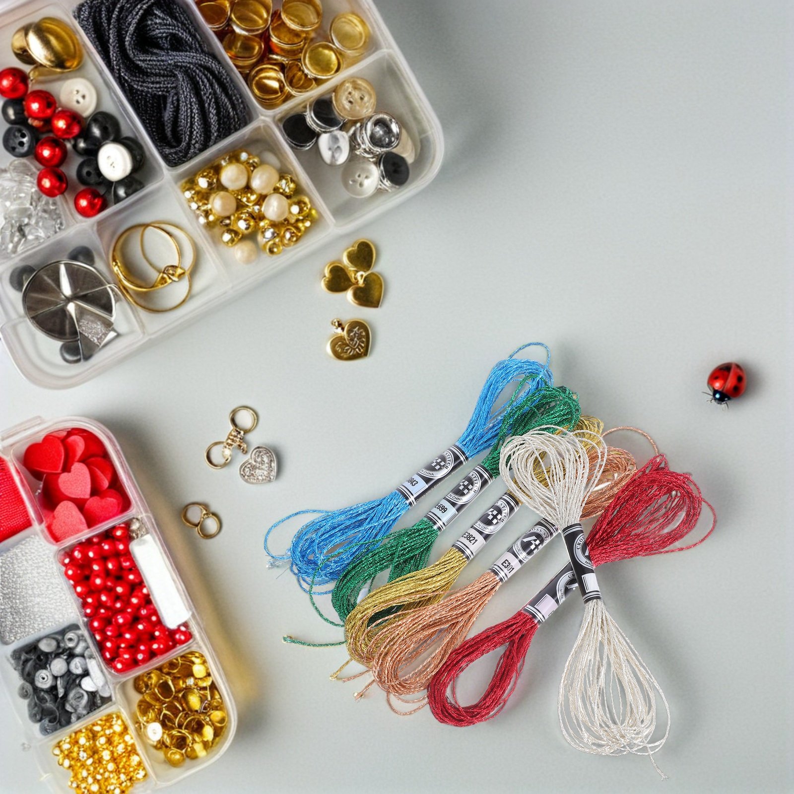 Embroidery Stitch - 6Pcs Luxurious Metallic Embroidery Floss Vibrant