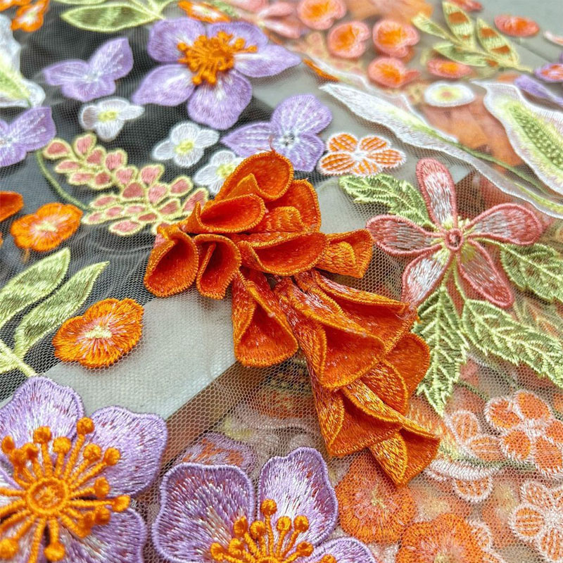 Embroidery Yellow Flower - High-density yellow wind chime hand nail