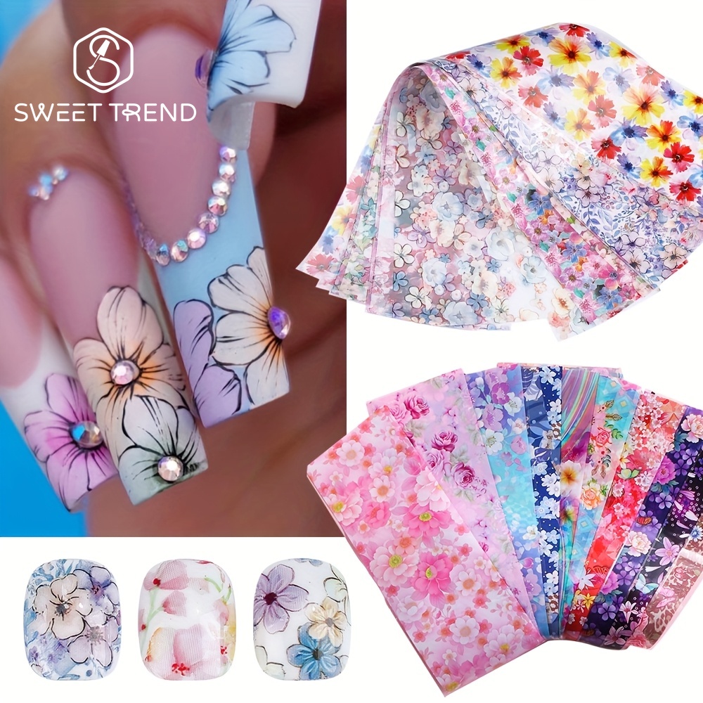 Transfer Paper Carbon - 20pcs Floral Nail Art Transfer Foil