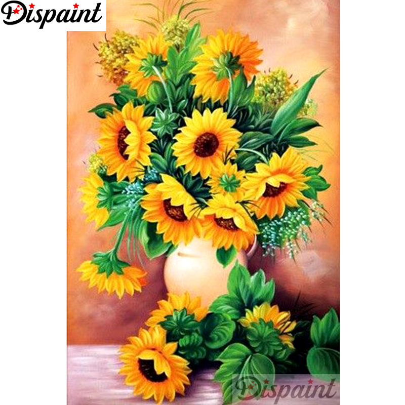 Embroidery Yellow Flower - Dispaint Full Square/Round Drill 5D DIY