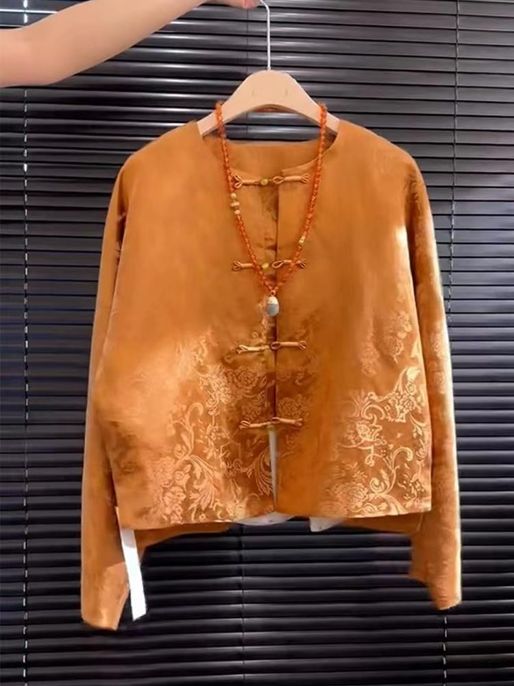Embroidery Youtube - New High-End Satin Orange Floral Embroidery