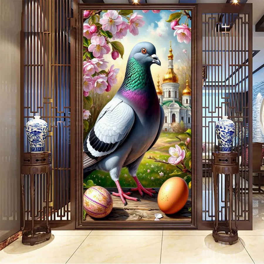 Castle Pigeon Egg Large Size D - đánh giá và giá Embroidery Egg