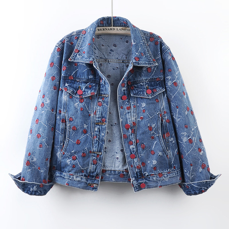 Vintage Embroidery Blue Loose  - đánh giá và giá Embroidery Jacket Jeans