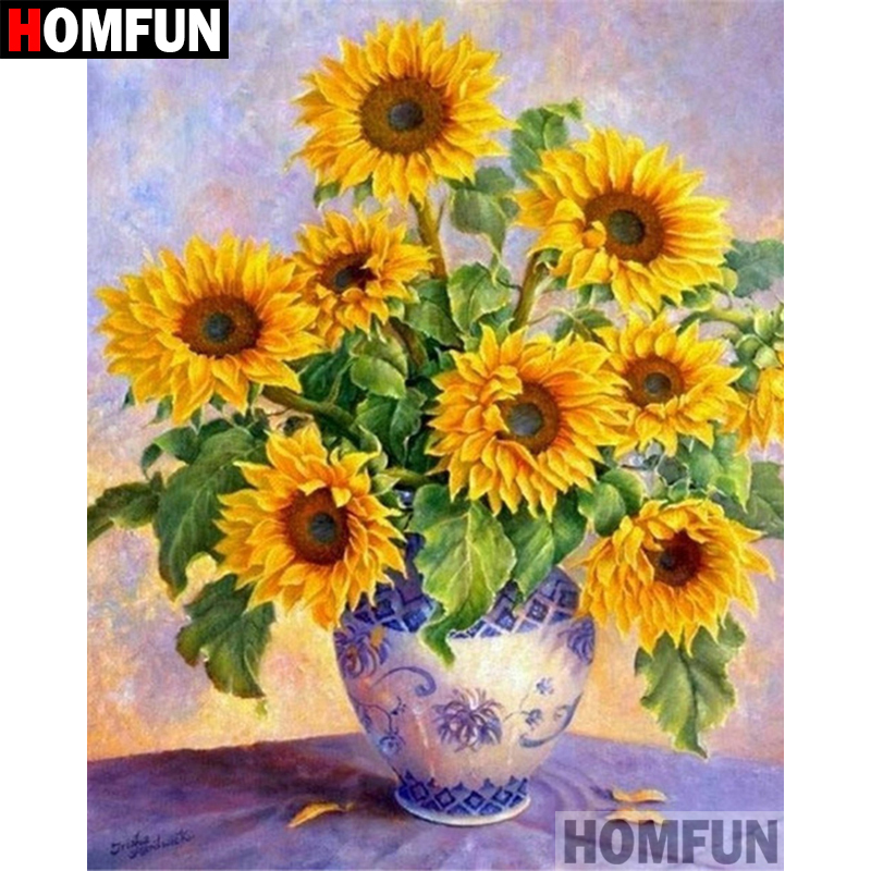 HOMFUN 5D DIY Diamond Painting - đánh giá và giá Embroidery Yellow Flower