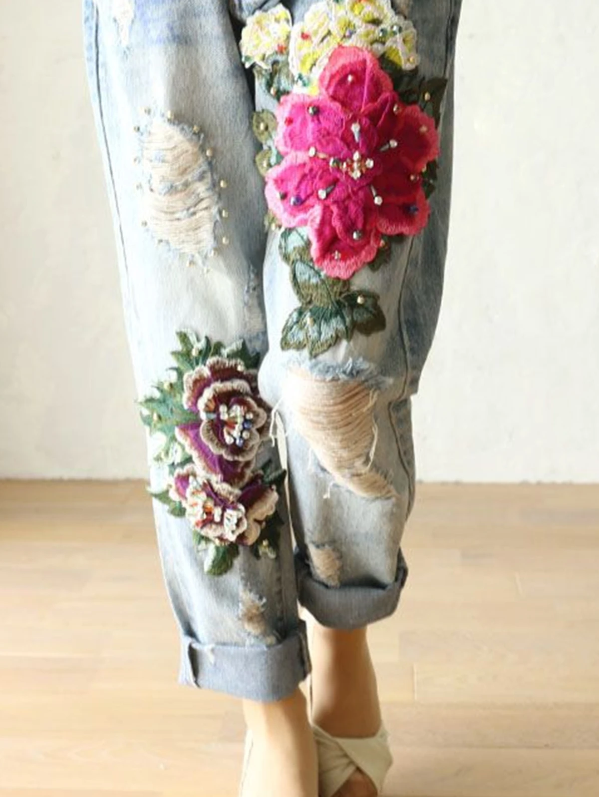 Women's Elegant Floral Embroid - đánh giá và giá Embroidery Effect