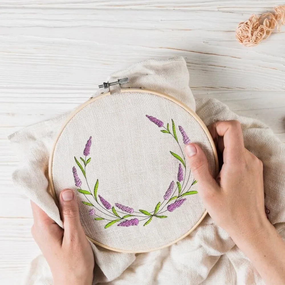 4 Sheets Lavender Flower Butte - đánh giá và giá Embroidery Cloth