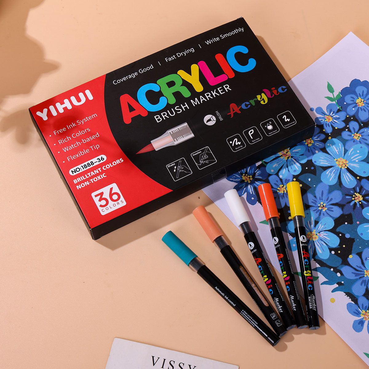 12-60 Colors Acrylic Markers P - đánh giá và giá Embroidery Egg