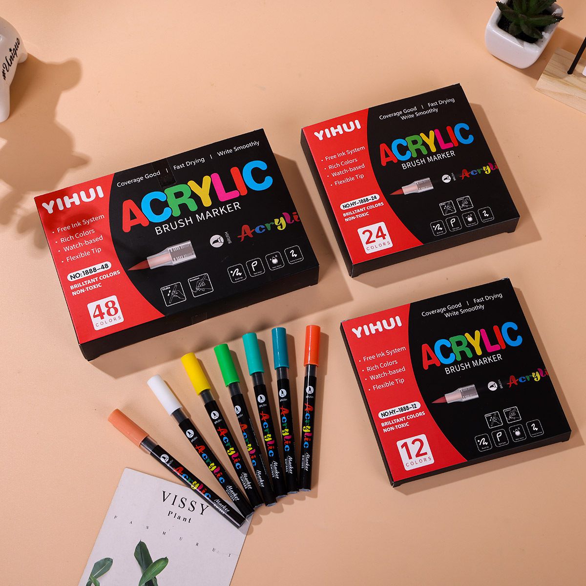 12-60 Colors Acrylic Markers P - đánh giá và giá Embroidery Egg