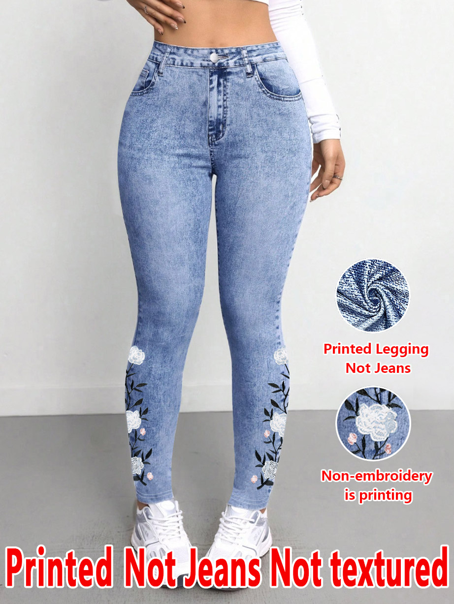 1293 [Printed Pants - Not Deni - đánh giá và giá Embroidery Effect