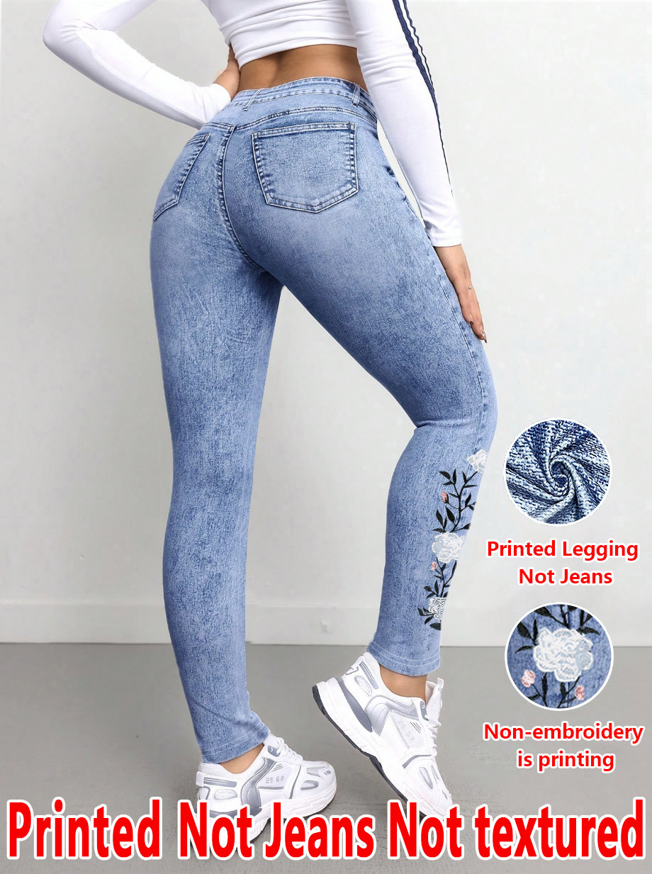 1293 [Printed Pants - Not Deni - đánh giá và giá Embroidery Effect
