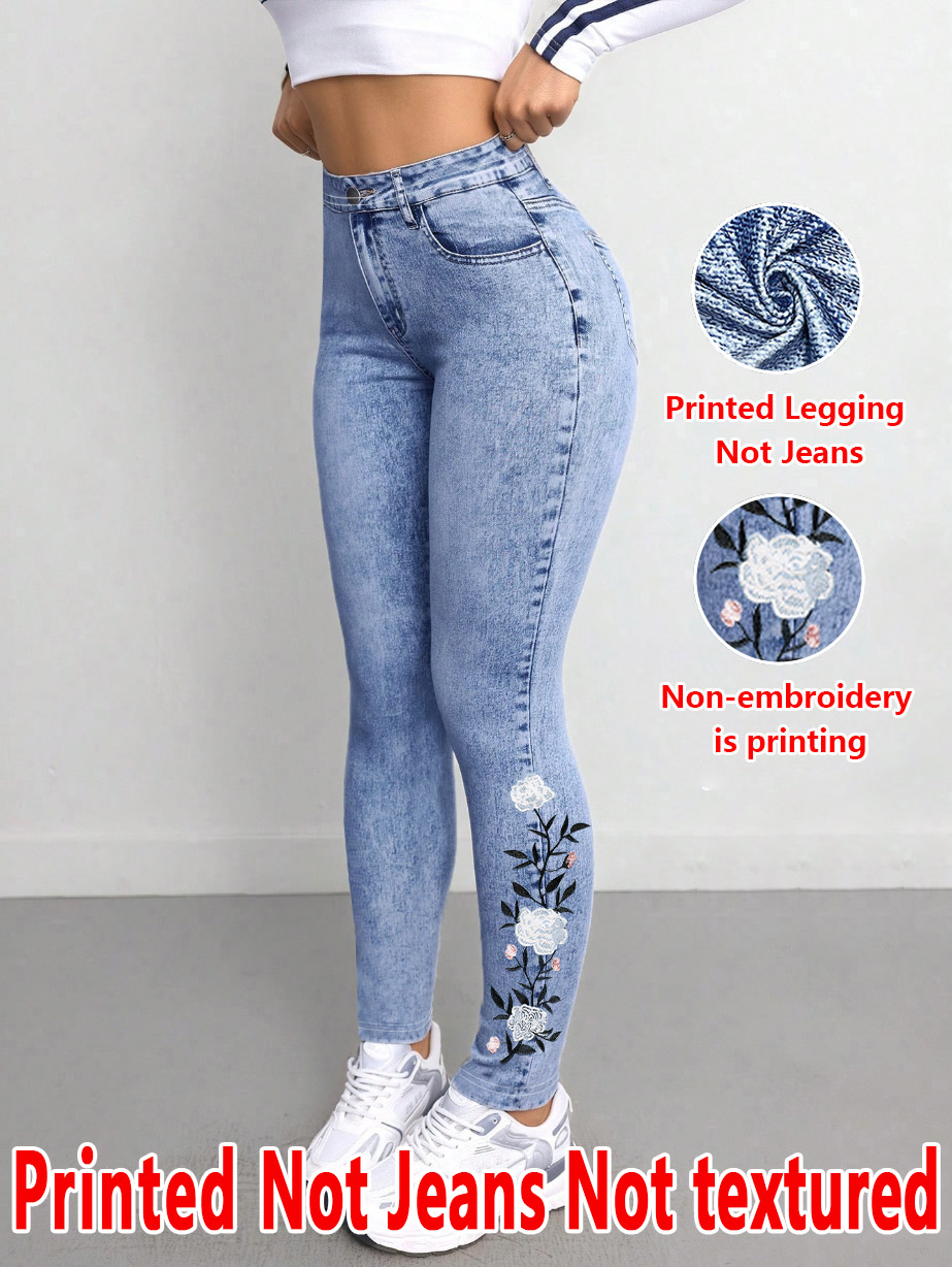 1293 [Printed Pants - Not Deni - đánh giá và giá Embroidery Effect
