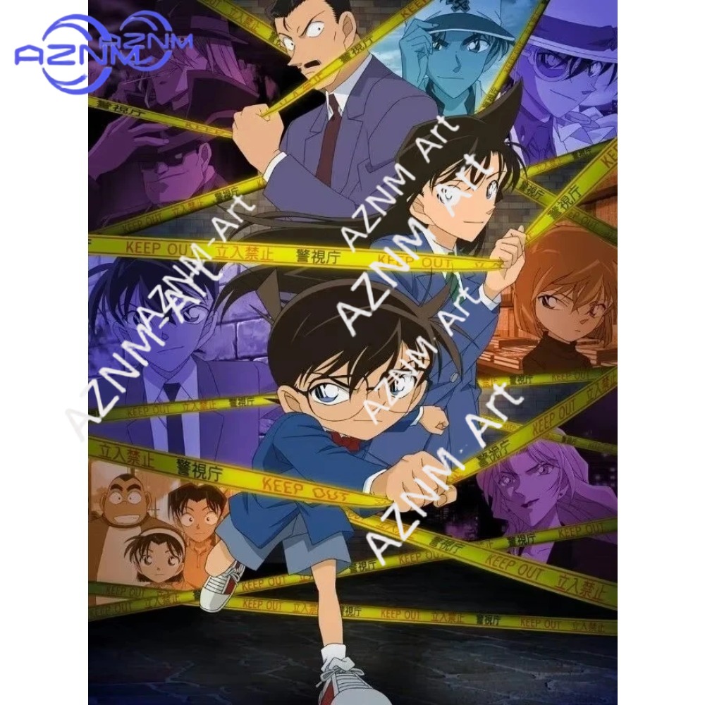 1pc Detective Conan Diamond Pa - đánh giá và giá Embroidery Canvas