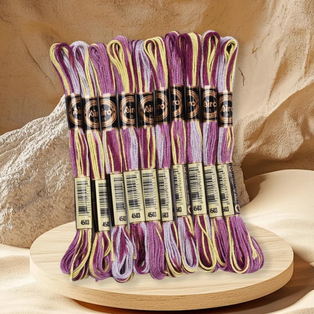 6 Strands Purple Variegated Em - đánh giá và giá Embroidery Stitch