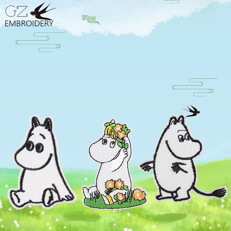 Moomin Cute Cartoon Embroidere - đánh giá và giá Embroidery Patches