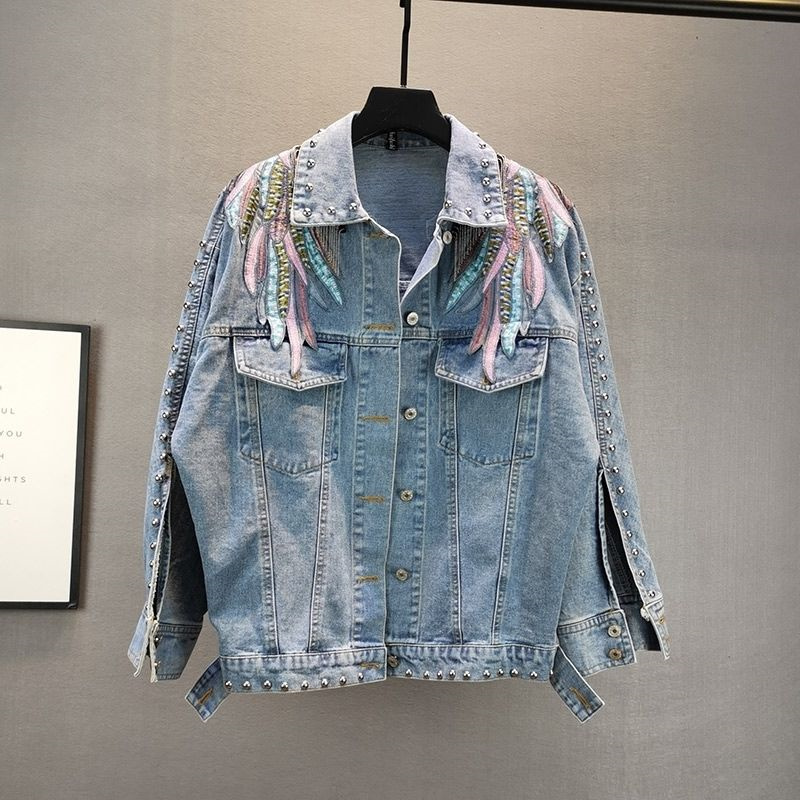 2022 Mới AutumnFashion Đinh Tá - đánh giá và giá Embroidery Jacket Jeans