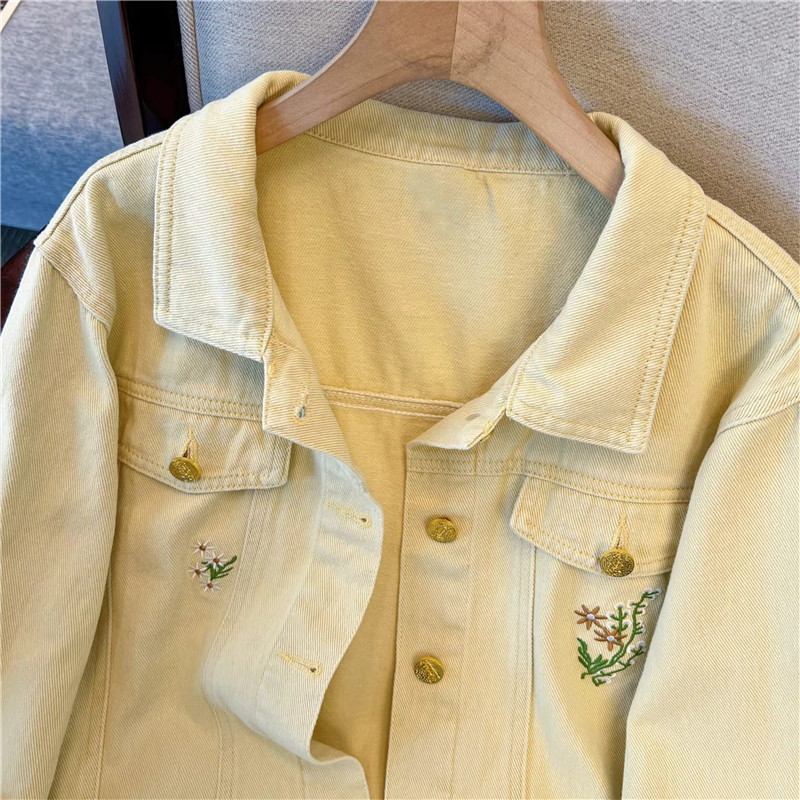 Korean Vintage Flower Embroide - đánh giá và giá Embroidery Yellow Flower