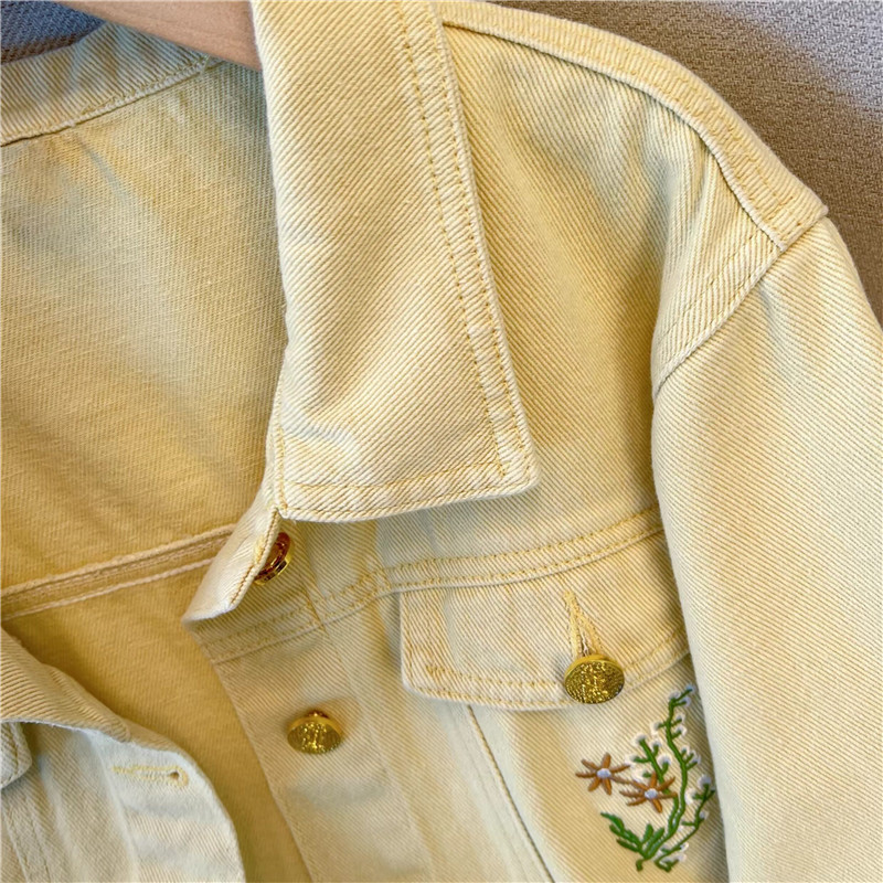 Korean Vintage Flower Embroide - đánh giá và giá Embroidery Yellow Flower