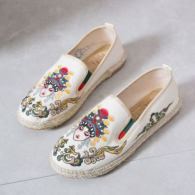Women Flat Sole Embroidered Cl - đánh giá và giá Embroidery Cloth