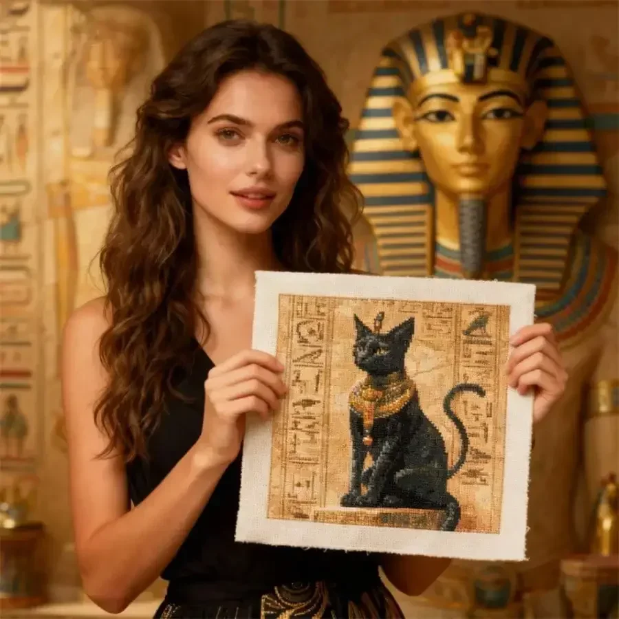 Ancient Egypt cat New Style di - đánh giá và giá Embroidery In Egypt