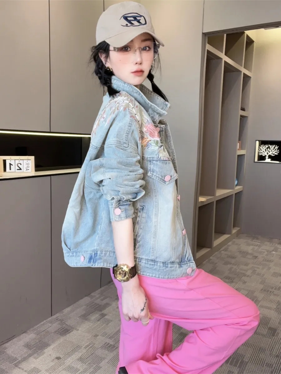 Spring Autumn Short Denim Jack - đánh giá và giá Embroidery Jacket Jeans