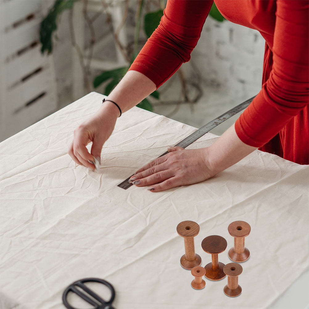 7Pcs Wooden Bobbins Set Space  - đánh giá và giá Embroidery Thread
