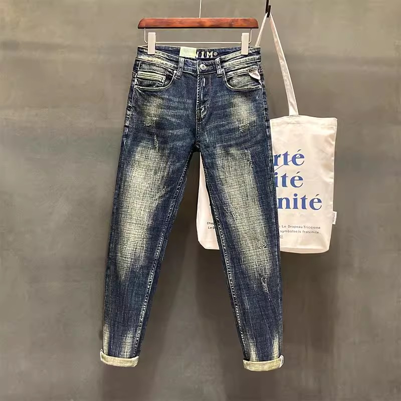 Designer Fashion Men Jeans Hig - đánh giá và giá Embroidery Effect