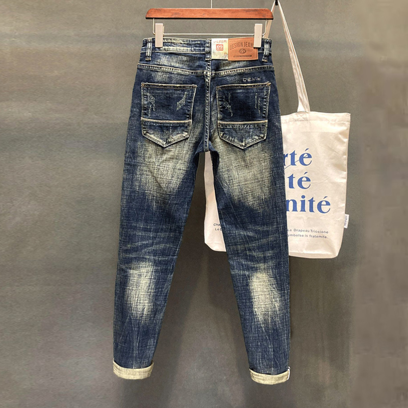 Designer Fashion Men Jeans Hig - đánh giá và giá Embroidery Effect