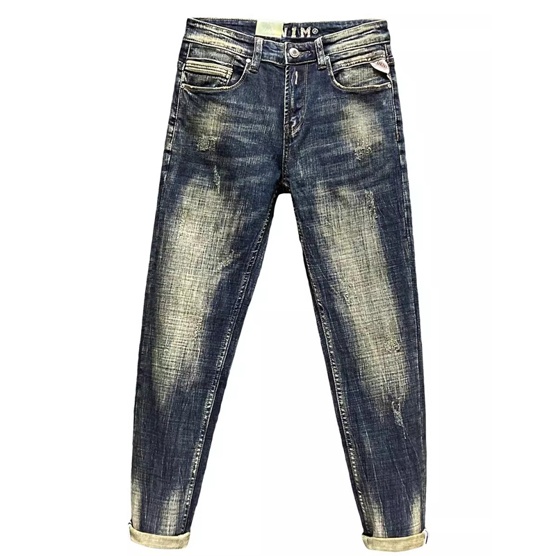 Designer Fashion Men Jeans Hig - đánh giá và giá Embroidery Effect