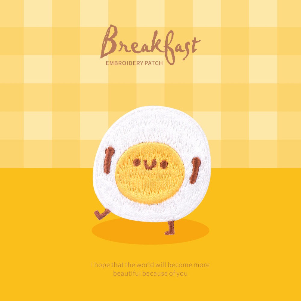 1 Piece Cute Breakfast Patch,  - đánh giá và giá Embroidery Egg