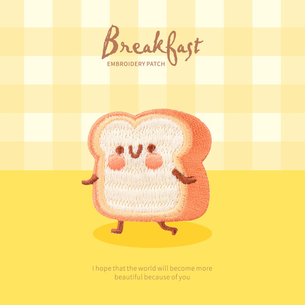 1 Piece Cute Breakfast Patch,  - đánh giá và giá Embroidery Egg