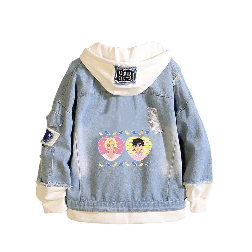 BANANA FISH Demin Jacket Anime - đánh giá và giá Embroidery Jacket Jeans