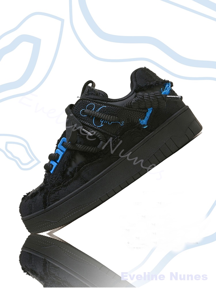 Black Frayed Raw Edge Platform - đánh giá và giá Embroidery Stitch