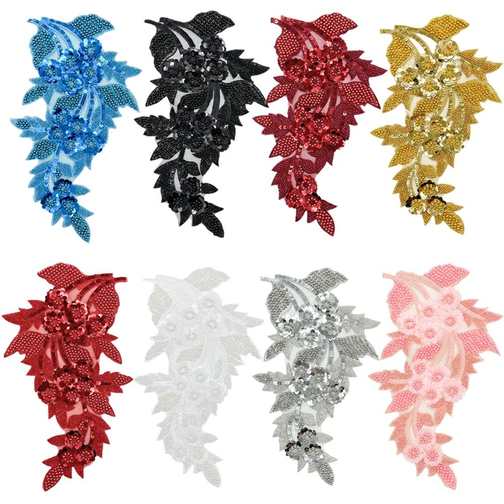 Fashion 3D Sequin Flower Patch - đánh giá và giá Embroidery Patches