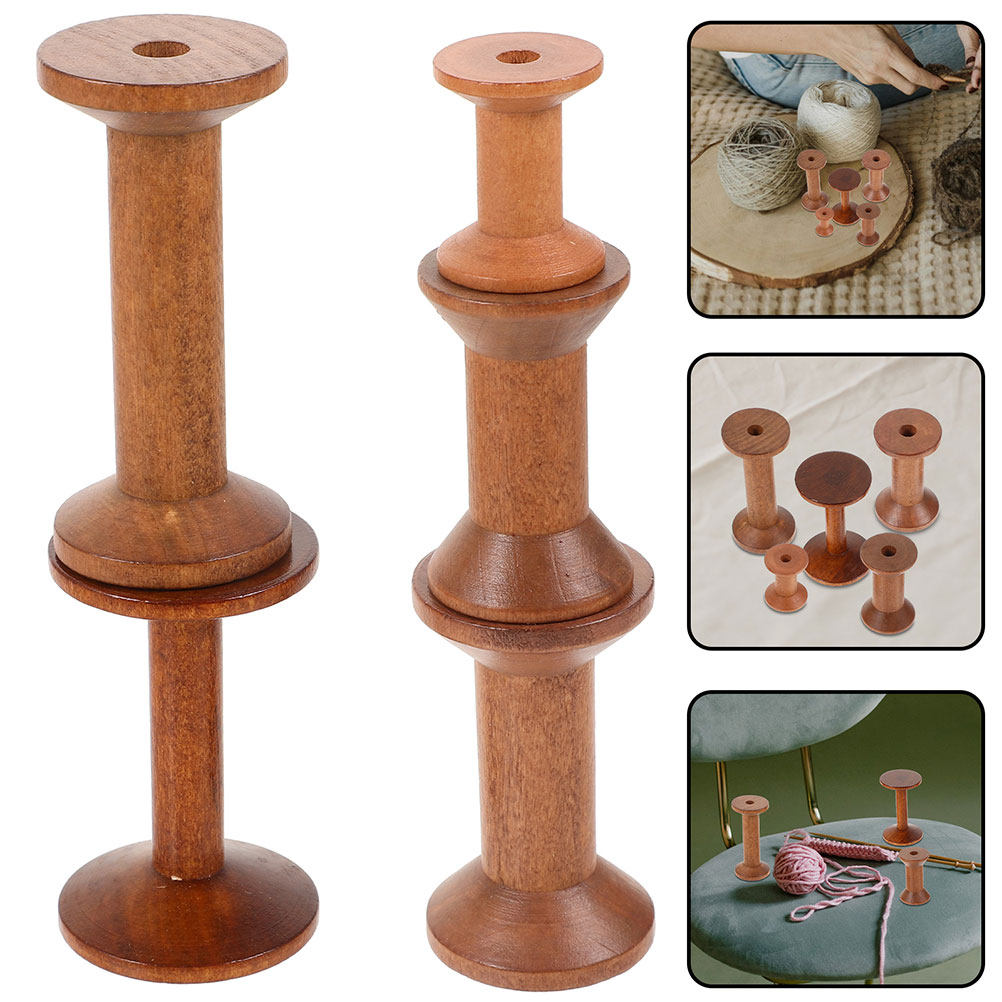 7Pcs Wooden Thread Spools Vint - đánh giá và giá Embroidery Thread