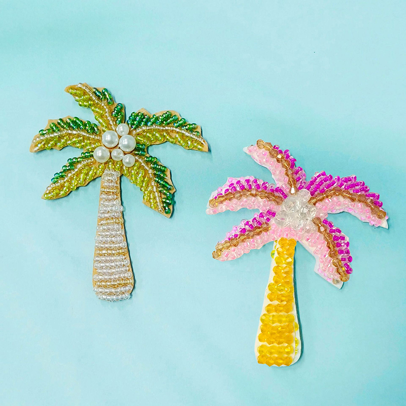 1Pc 3D Coconut Tree Beaded Pat - đánh giá và giá Embroidery Patches
