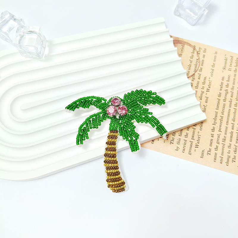 1Pc 3D Coconut Tree Beaded Pat - đánh giá và giá Embroidery Patches