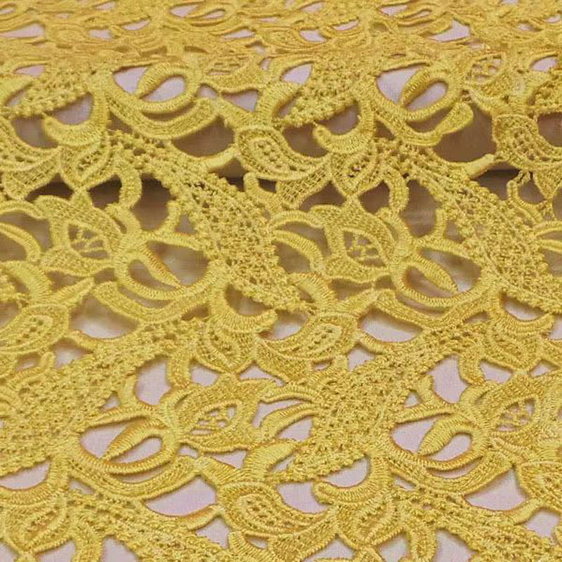 high-end lace cloth yellow ste - đánh giá và giá Embroidery Yellow Flower