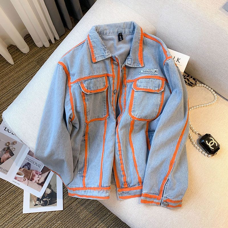 Retro Women Striped Graffiti C - đánh giá và giá Embroidery Jacket Jeans