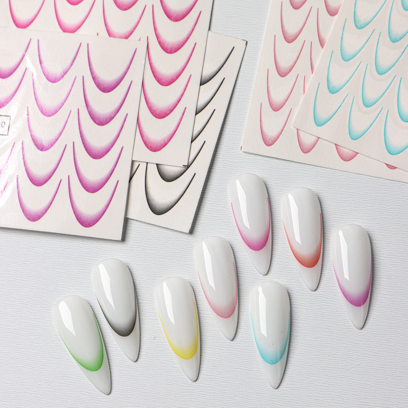8pcs Gradient French Nail Art  - đánh giá và giá Transfer Paper Carbon