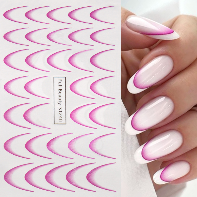 8pcs Gradient French Nail Art  - đánh giá và giá Transfer Paper Carbon