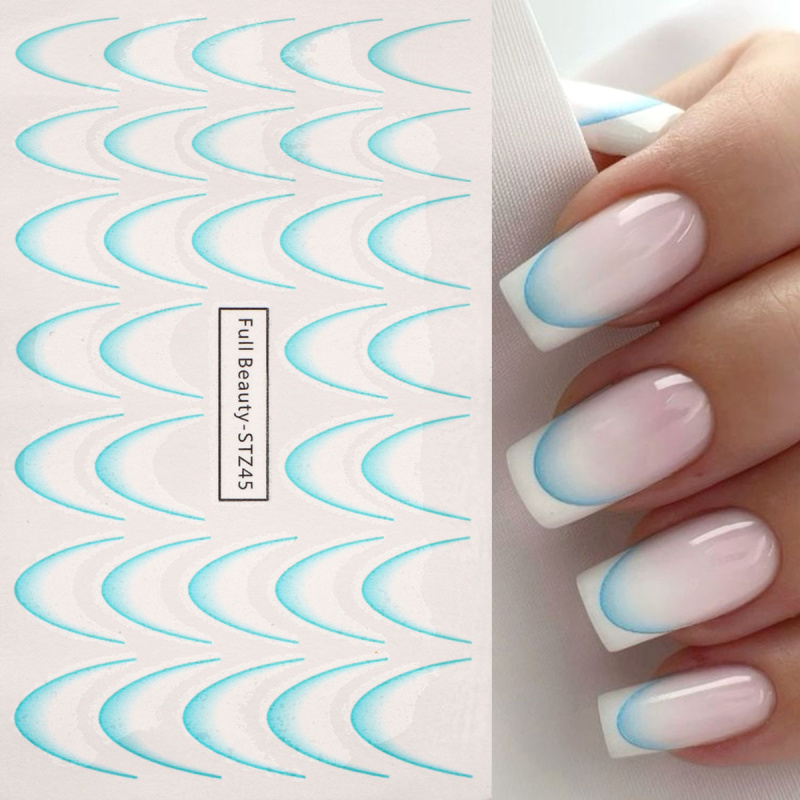 8pcs Gradient French Nail Art  - đánh giá và giá Transfer Paper Carbon