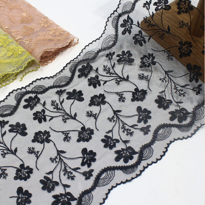 41yards Bilateral Embroidered  - đánh giá và giá Embroidery Yellow Flower