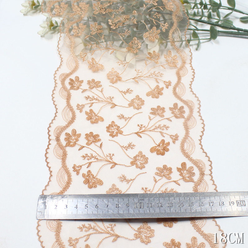 41yards Bilateral Embroidered  - đánh giá và giá Embroidery Yellow Flower
