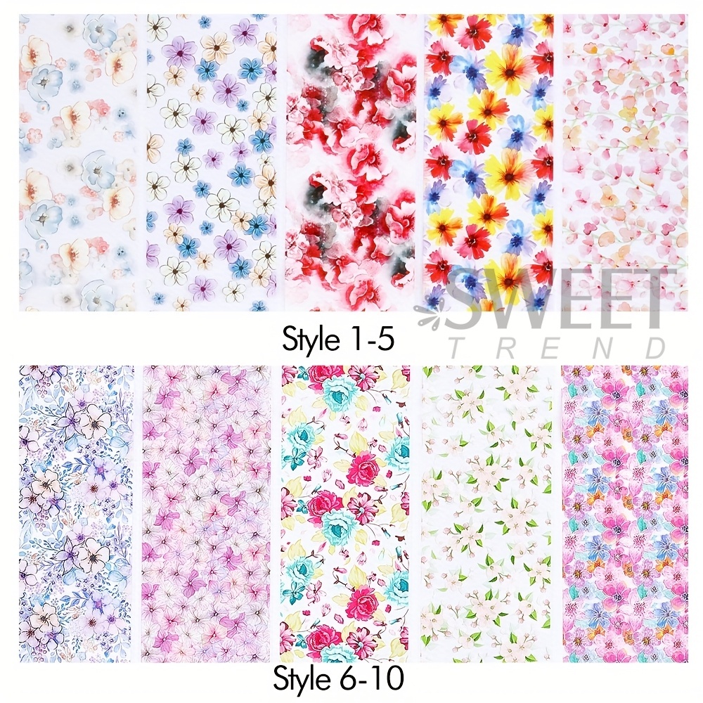 20pcs Floral Nail Art Transfer - đánh giá và giá Transfer Paper Carbon