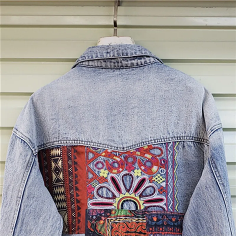 Bohemia Embroidery Splicing Bi - đánh giá và giá Embroidery Jacket Jeans