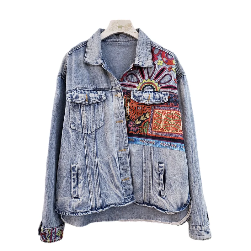 Bohemia Embroidery Splicing Bi - đánh giá và giá Embroidery Jacket Jeans