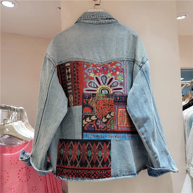 Vintage Blue Embroidery Splice - đánh giá và giá Embroidery Jacket Jeans