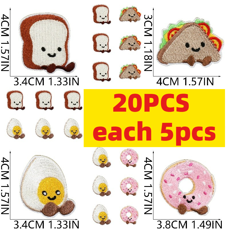 10/20Pcs Cute Dessert Embroide - đánh giá và giá Embroidery Egg
